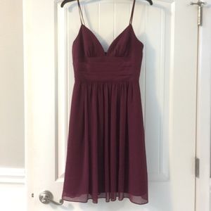 David’s Bridal Burgundy Dress